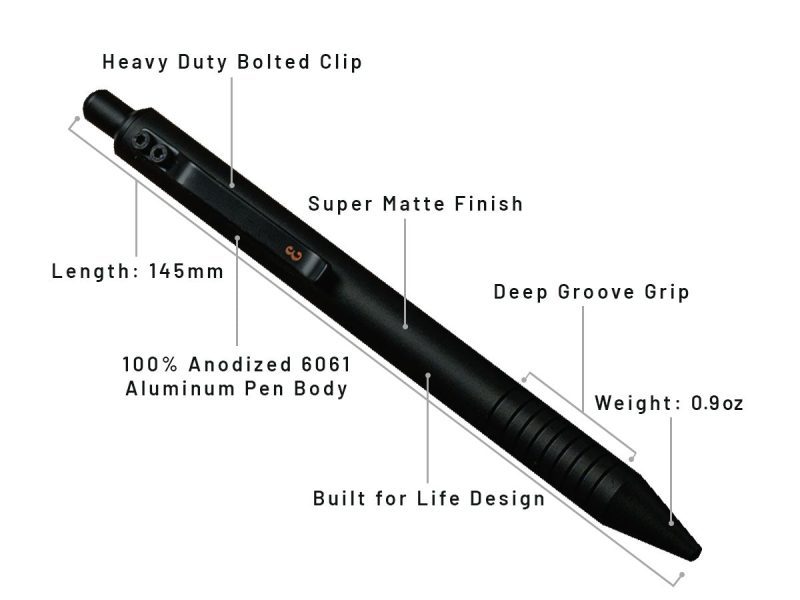 super matte black grafton pen 002